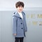 Boys Korean Handsome Woolen System 2024 Fashion Thickening Jacket MidLength Childrens Outerwear I 6