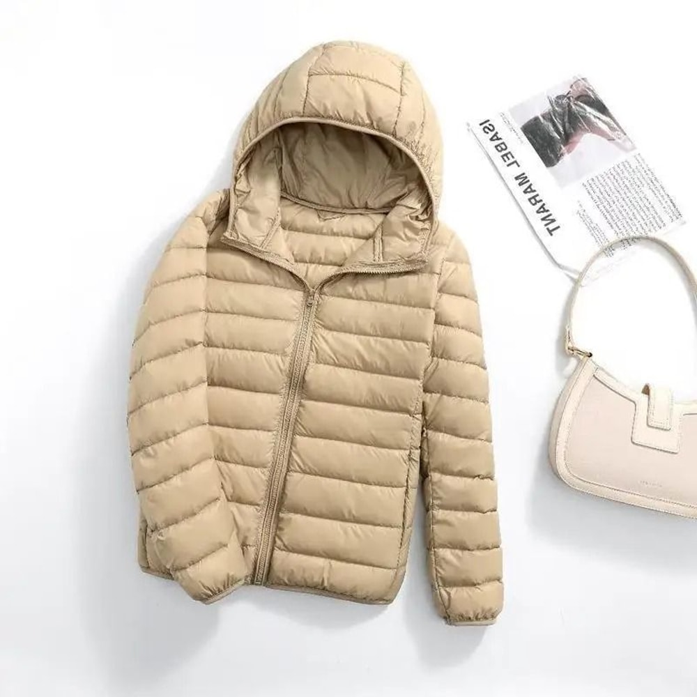 Womens UltraLightweight Packable System Premium WaterResistant Hooded Down Jacket Plus Size Therm 18