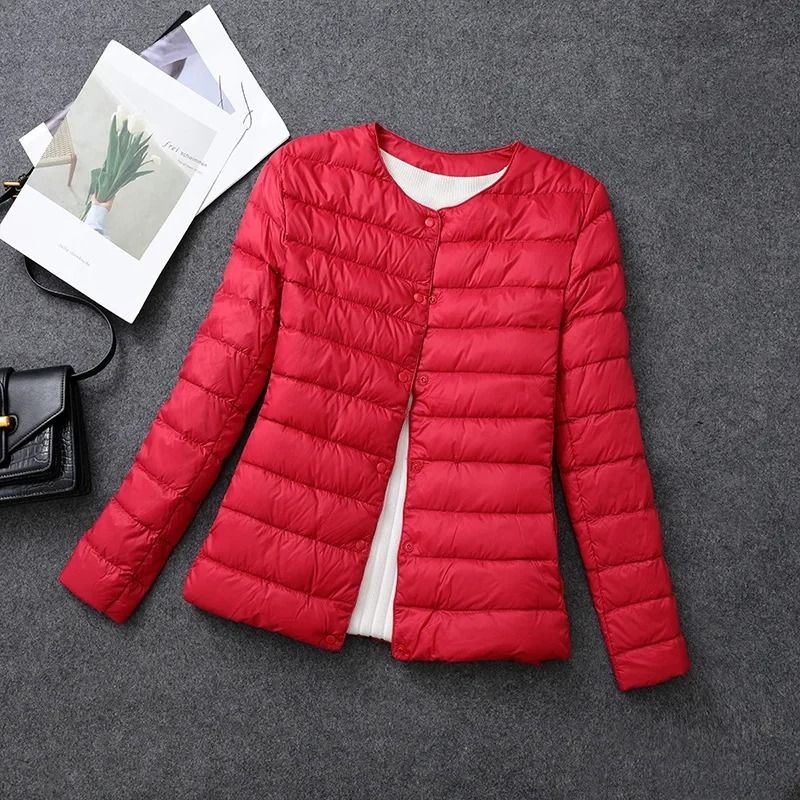 Womens Matt Fabric Duck Down System Premium Lightweight Windbreaker Parka Plus Size Thermal Infra 0