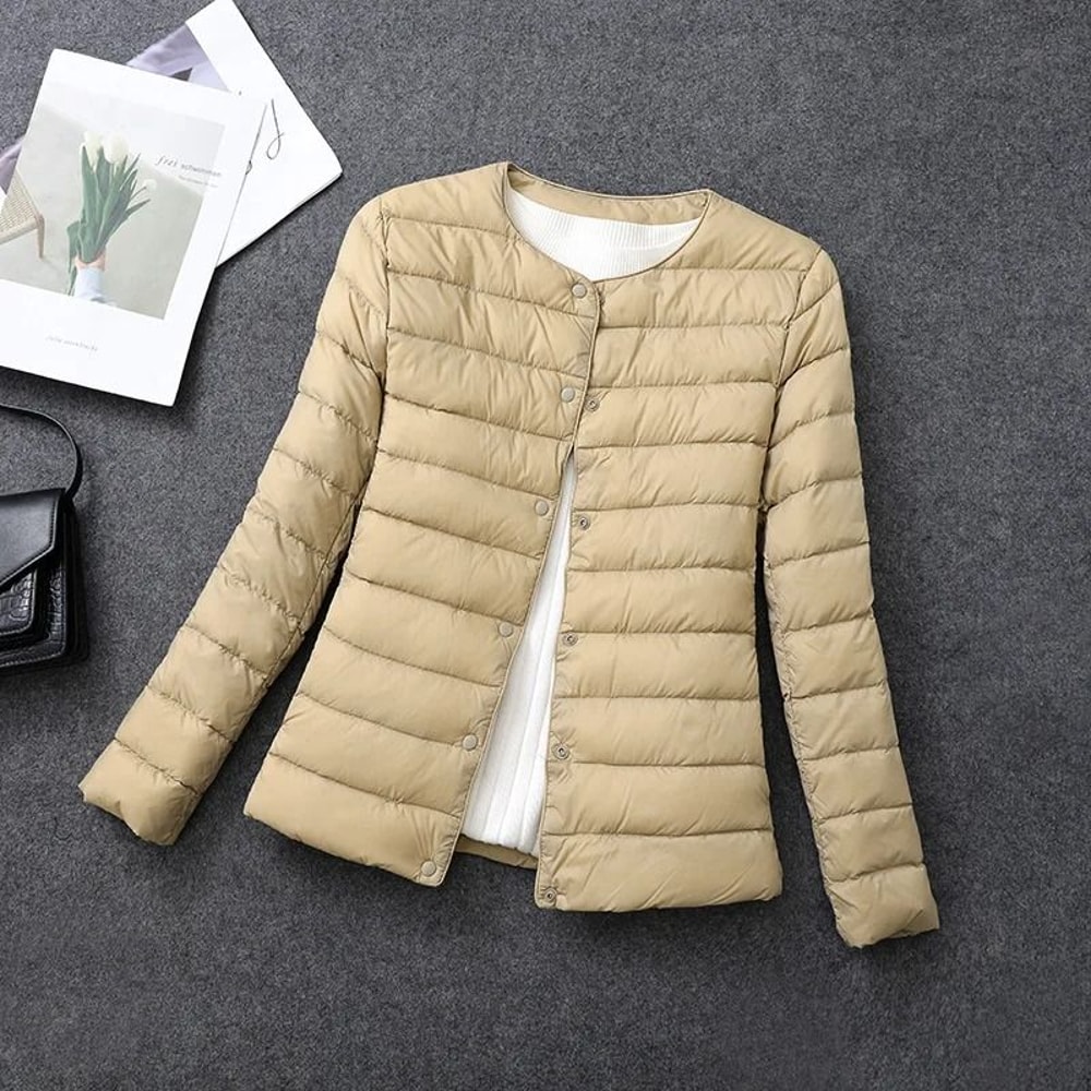 Womens Matt Fabric Duck Down System Premium Lightweight Windbreaker Parka Plus Size Thermal Infra 11