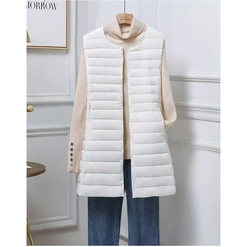 Womens MidLength Down Vest System Premium 2025 SlimFit Versatile Gilet Professional Winter Layeri 9