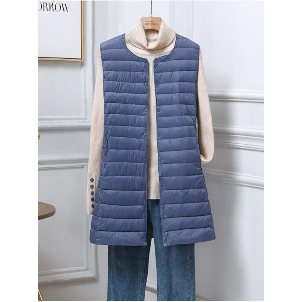 Womens MidLength Down Vest System Premium 2025 SlimFit Versatile Gilet Professional Winter Layeri 10