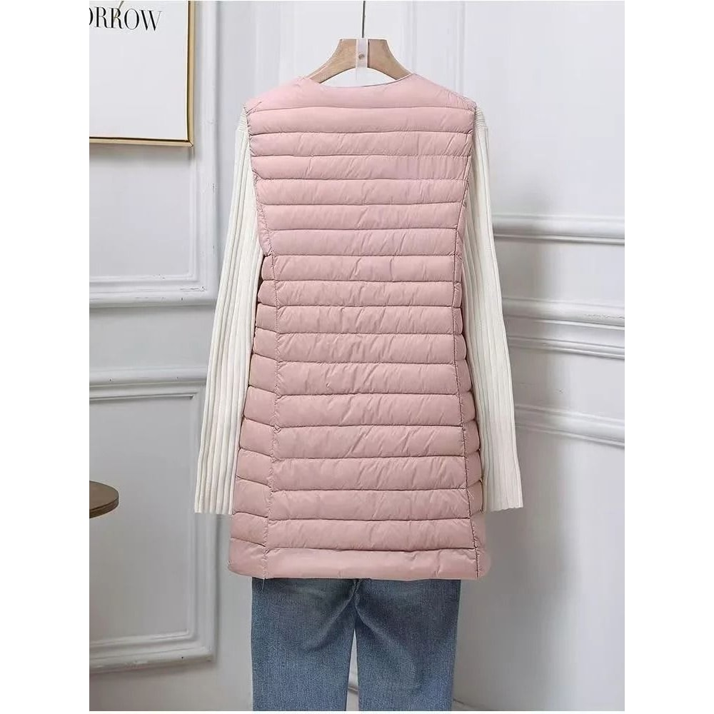 Womens MidLength Down Vest System Premium 2025 SlimFit Versatile Gilet Professional Winter Layeri 6