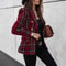 Womens Double Button Printed Suit Premium AutumnWinter Polyester Blazer Professional Long Sleeve 0