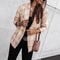 Womens Double Button Printed Suit Premium AutumnWinter Polyester Blazer Professional Long Sleeve 3