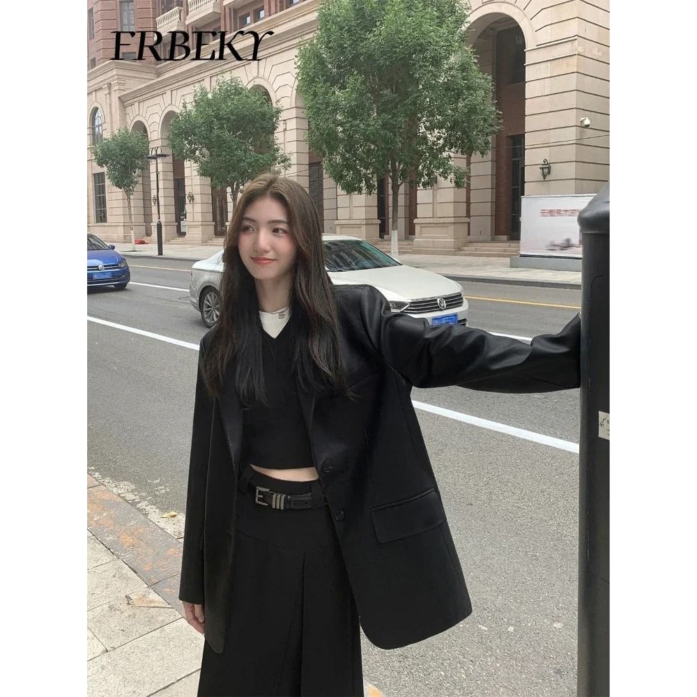 Womens PU Leather Blazer System Premium Faux Leather Formal Jacket SlimFit Autumn Outerwear Infra 1