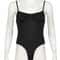 Womens Skinny Shirring Bodysuit Premium Spaghetti Strap Vacation Camisole Sexy Basic Innerwear 5