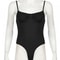 Womens Skinny Shirring Bodysuit Premium Spaghetti Strap Vacation Camisole Sexy Basic Innerwear 5