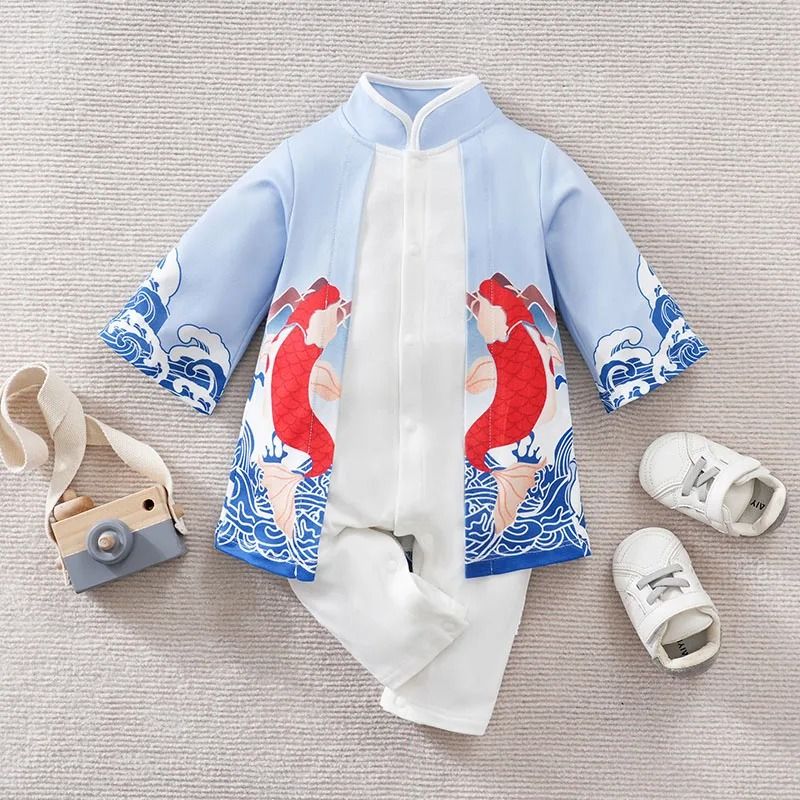 Newborn Anime Cape Style Bodysuit Premium Cotton Long Sleeve Romper Infant Quality Rational Desig 6