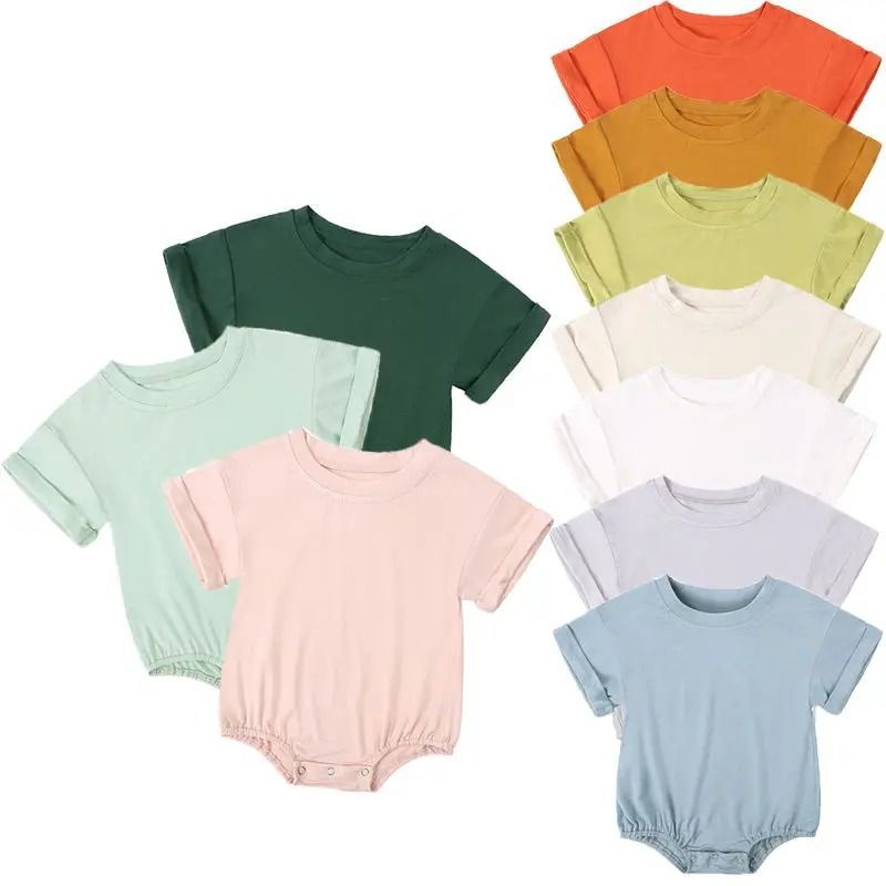 2026 Newborn Bamboo Fiber Romper Premium Short Sleeve Infnat Jumpsuit EcoFriendly Summer Body Clo 1