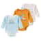 Kiddiezoom 3Pack Newborn Cartoon Bodysuits Premium 100 Cotton Long Sleeve Soft Infant Onesies 4