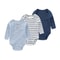 Kiddiezoom 3Pack Newborn Cartoon Bodysuits Premium 100 Cotton Long Sleeve Soft Infant Onesies 17