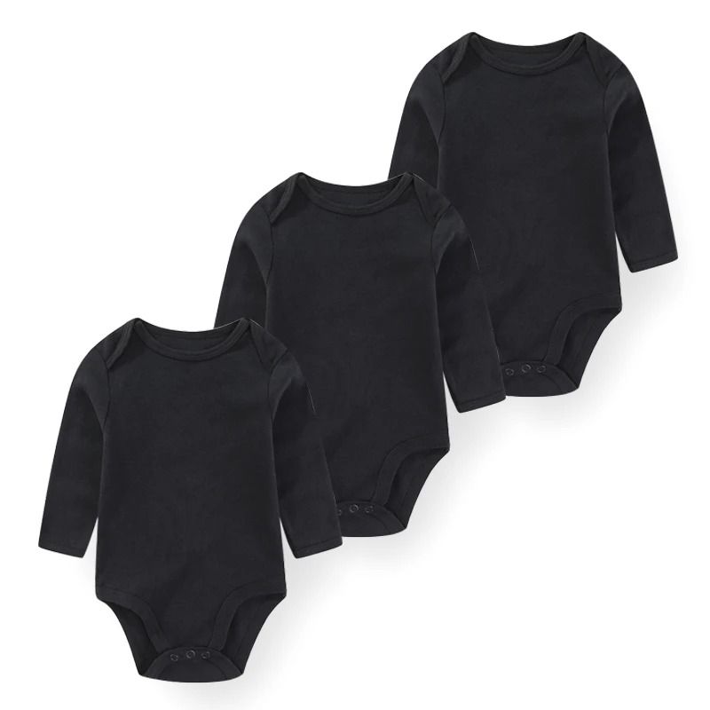 Kiddiezoom 3Pack Newborn Cartoon Bodysuits Premium 100 Cotton Long Sleeve Soft Infant Onesies 23