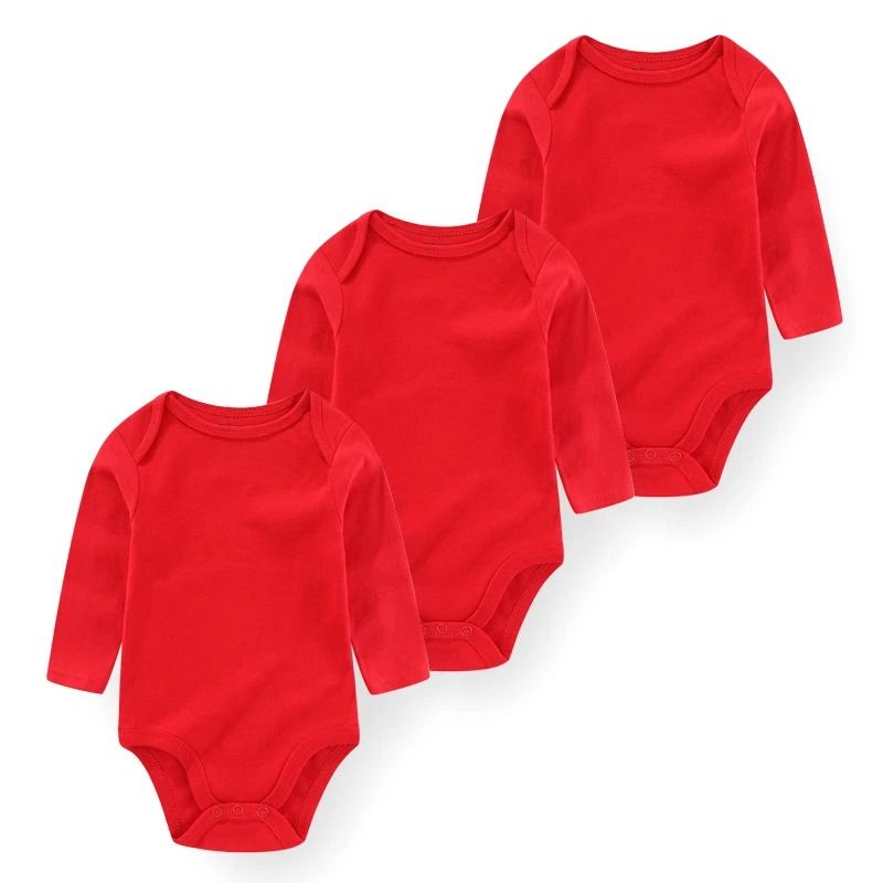 Kiddiezoom 3Pack Newborn Cartoon Bodysuits Premium 100 Cotton Long Sleeve Soft Infant Onesies 24