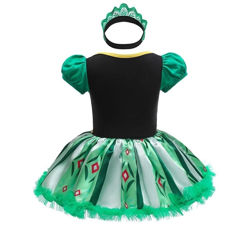 Baby Girls Princess Tutu Dress Premium Anna Elsa Snow Queen Infant Romper Birthday Costume System 2