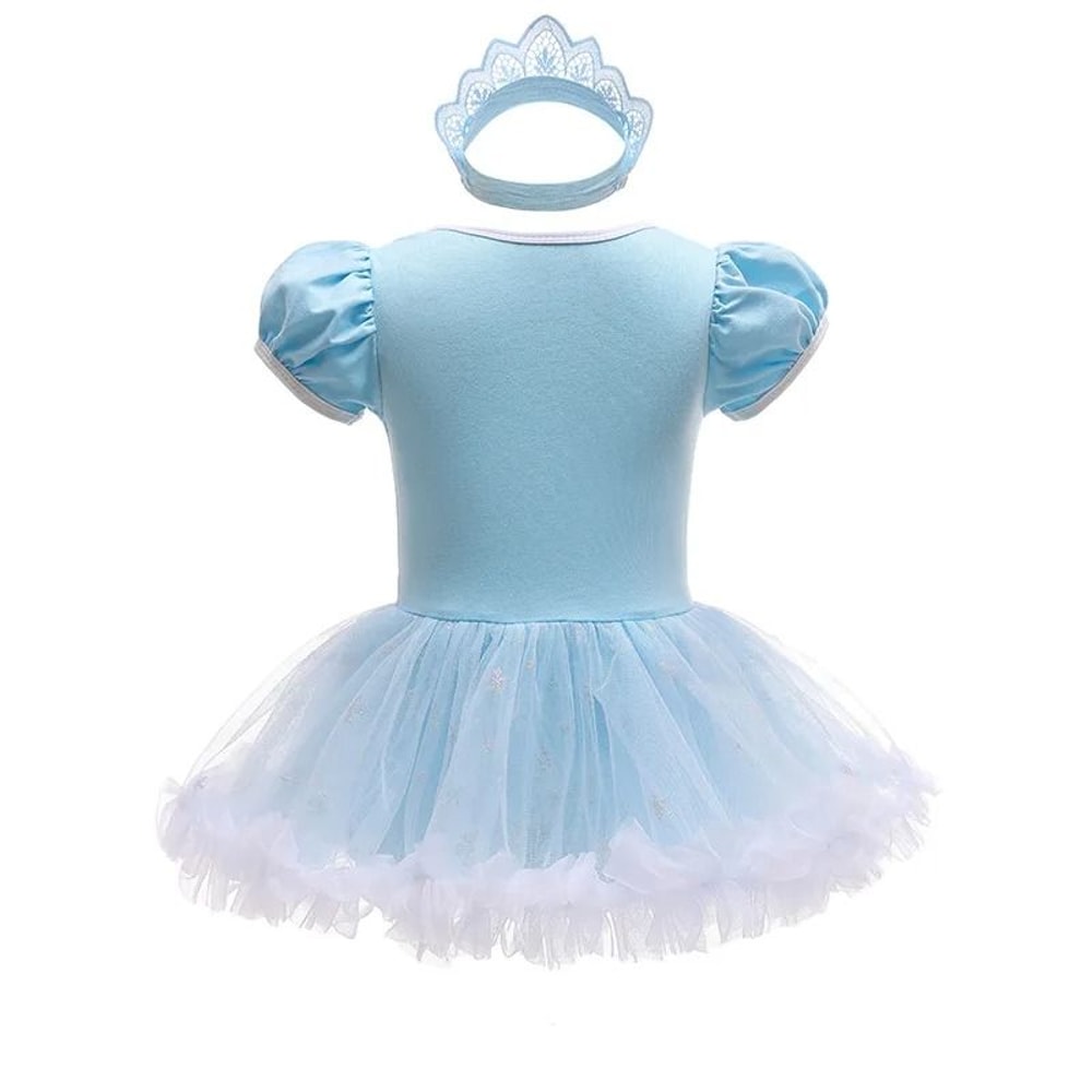 Baby Girls Princess Tutu Dress Premium Anna Elsa Snow Queen Infant Romper Birthday Costume System 3