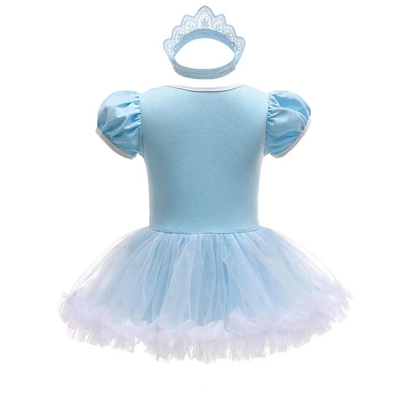 Baby Girls Princess Tutu Dress Premium Anna Elsa Snow Queen Infant Romper Birthday Costume System 3