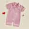 Pudcoco Baby Satin Pajama Jumpsuit Premium ButtonUp Toddler Sleepwear Cute Short Sleeve Romper 1