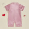 Pudcoco Baby Satin Pajama Jumpsuit Premium ButtonUp Toddler Sleepwear Cute Short Sleeve Romper 2