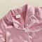 Pudcoco Baby Satin Pajama Jumpsuit Premium ButtonUp Toddler Sleepwear Cute Short Sleeve Romper 3