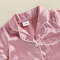 Pudcoco Baby Satin Pajama Jumpsuit Premium ButtonUp Toddler Sleepwear Cute Short Sleeve Romper 3