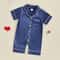 Pudcoco Baby Satin Pajama Jumpsuit Premium ButtonUp Toddler Sleepwear Cute Short Sleeve Romper 4