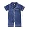 Pudcoco Baby Satin Pajama Jumpsuit Premium ButtonUp Toddler Sleepwear Cute Short Sleeve Romper 7