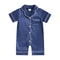 Pudcoco Baby Satin Pajama Jumpsuit Premium ButtonUp Toddler Sleepwear Cute Short Sleeve Romper 7
