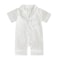 Pudcoco Baby Satin Pajama Jumpsuit Premium ButtonUp Toddler Sleepwear Cute Short Sleeve Romper 8