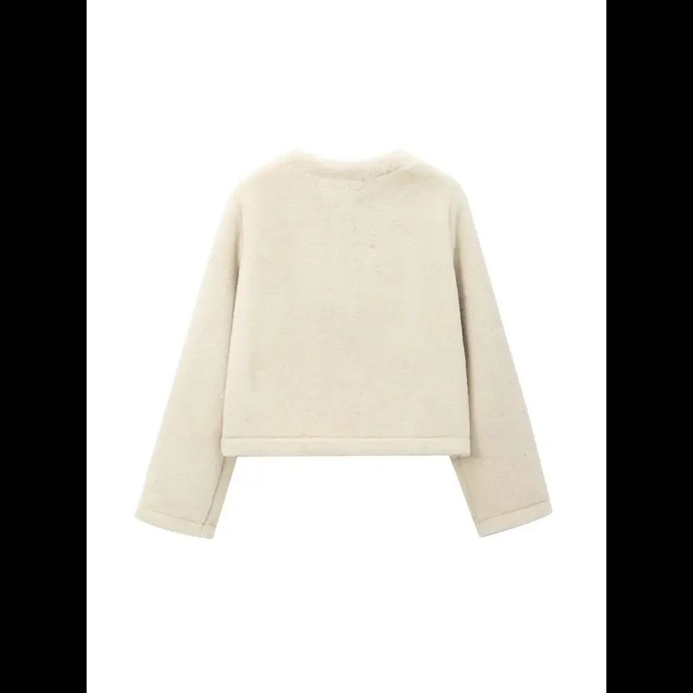 2025 Womens Thick Faux Fur Jacket Premium Warm Toggle Outerwear Chic Long Sleeve Autumn Coat 1