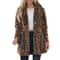Womens Leopard Faux Fur Coat Premium Winter Streetwear Overcoat Casual TurnDown Collar Jacket 9