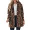 Womens Leopard Faux Fur Coat Premium Winter Streetwear Overcoat Casual TurnDown Collar Jacket 9