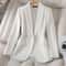 Womens Premium Folded Suit Jacket SlimFit Spring Fashion Polyester Coat Professional Small Blazer 1