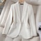 Womens Premium Folded Suit Jacket SlimFit Spring Fashion Polyester Coat Professional Small Blazer 1