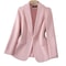 Womens Premium Folded Suit Jacket SlimFit Spring Fashion Polyester Coat Professional Small Blazer 4
