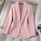 Womens Premium Folded Suit Jacket SlimFit Spring Fashion Polyester Coat Professional Small Blazer 7