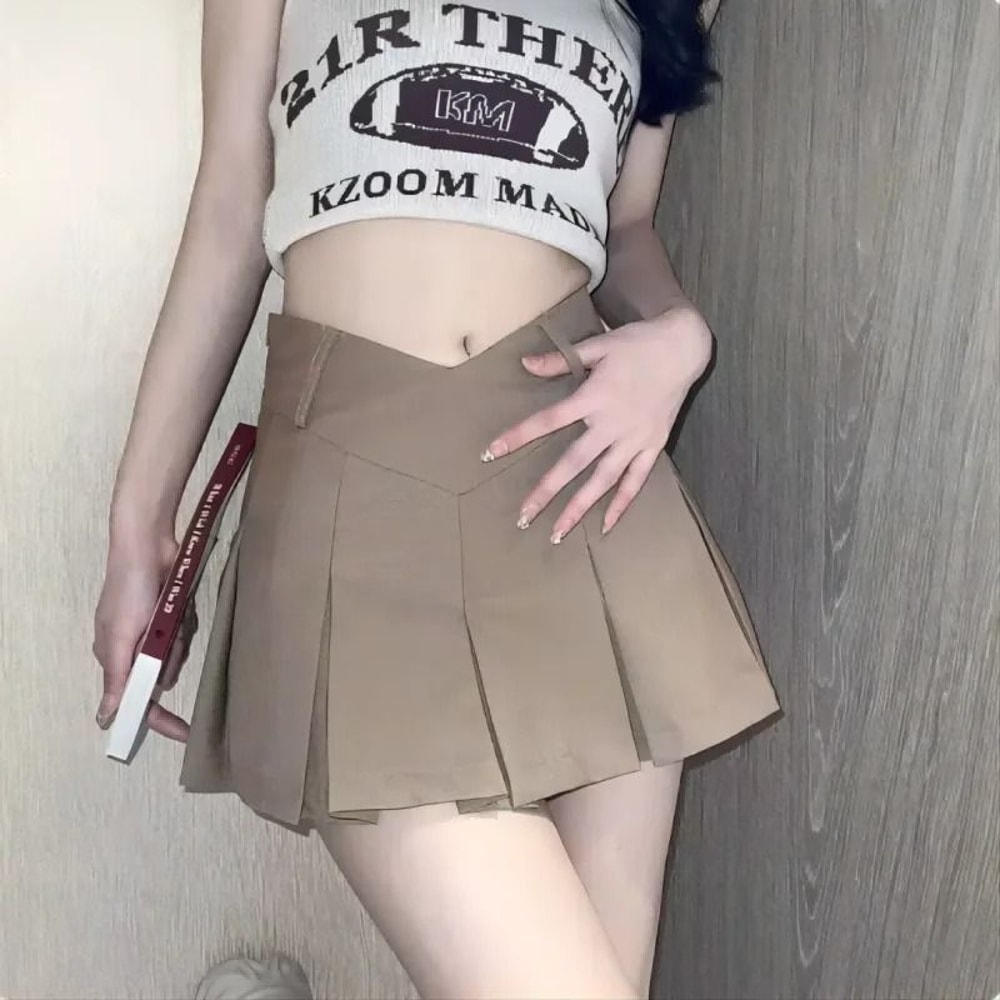 Womens High Waist Pleated Mini Skirt Premium Korean Tennis Student Skirt Sexy Summer Vintage Danc 17