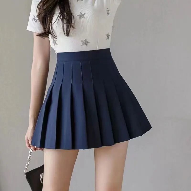 Womens High Waist Pleated Mini Skirt Premium Korean Tennis Student Skirt Sexy Summer Vintage Danc 22