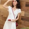 MISHOW VNeck Puff Sleeve Dress Premium 100 Cotton Slim Midi Dress Professional 2025 Summer Office 2