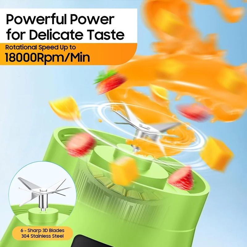 380ml Portable Juicer Blender Premium Mini USB Rechargeable Smoothie Cup Fitness Travel Nutrition 1