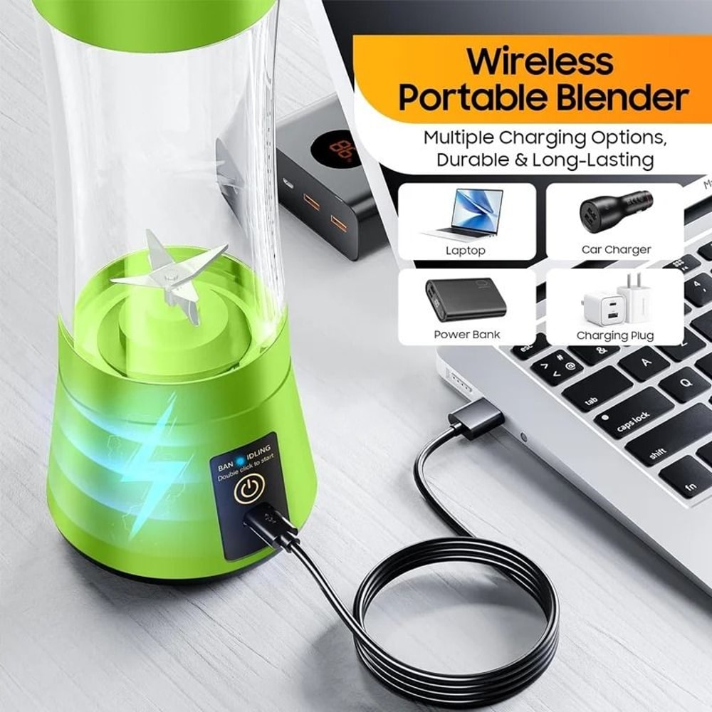 380ml Portable Juicer Blender Premium Mini USB Rechargeable Smoothie Cup Fitness Travel Nutrition 3
