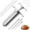 Stainless Steel Meat Injector Kit Premium BBQ Marinade Syringe System 3Needle Turkey Flavor Infra 6