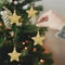Gold Glitter Star Ornament Set Premium Christmas Tree Pendant Festive 2025 Holiday Decoration Inf 2