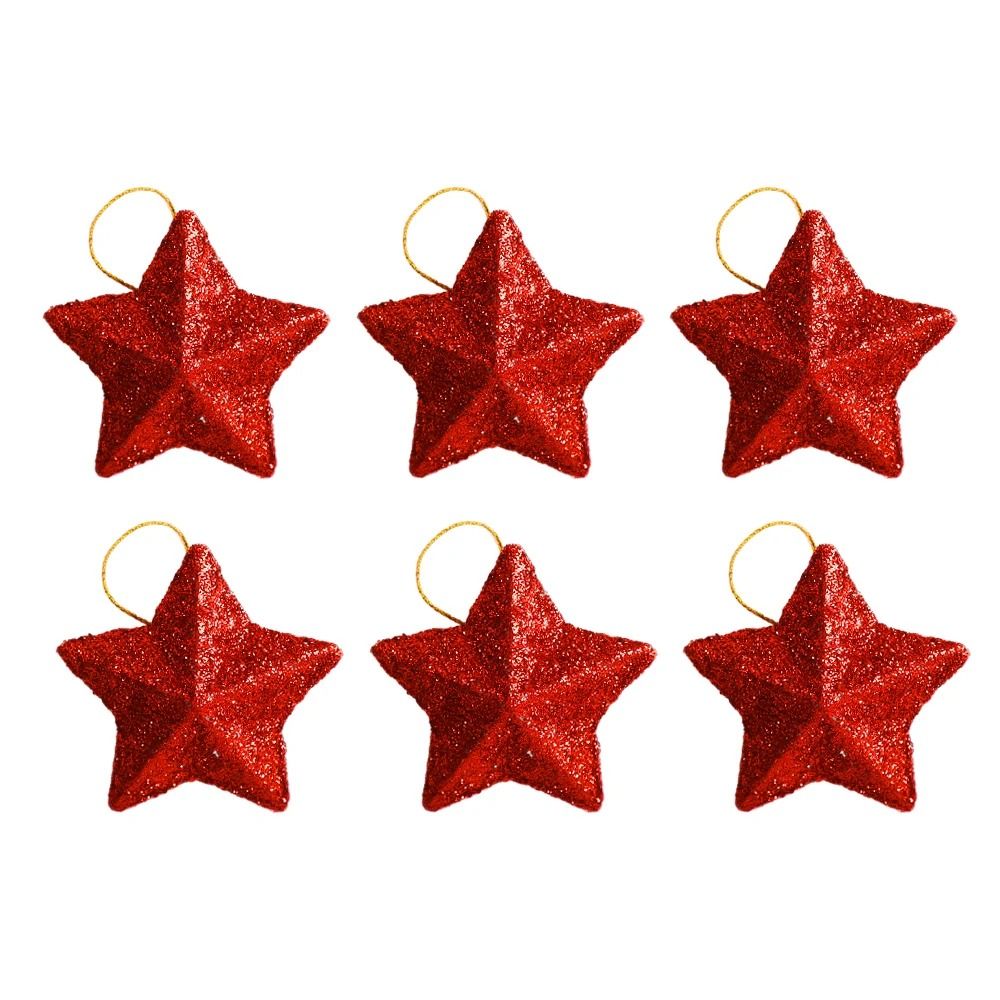 Gold Glitter Star Ornament Set Premium Christmas Tree Pendant Festive 2025 Holiday Decoration Inf 7