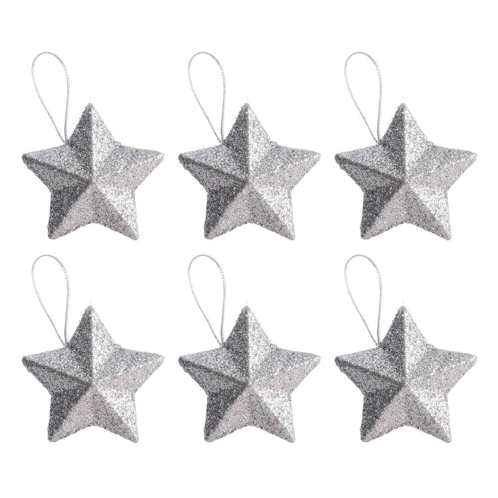 Gold Glitter Star Ornament Set Premium Christmas Tree Pendant Festive 2025 Holiday Decoration Inf 8