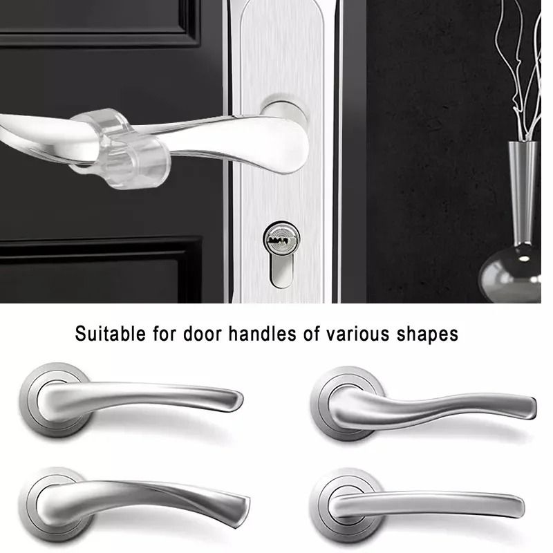 Transparent Silicone Door Handle Buffer Premium Wall Protection Stopper Furniture Protector Pad S 1