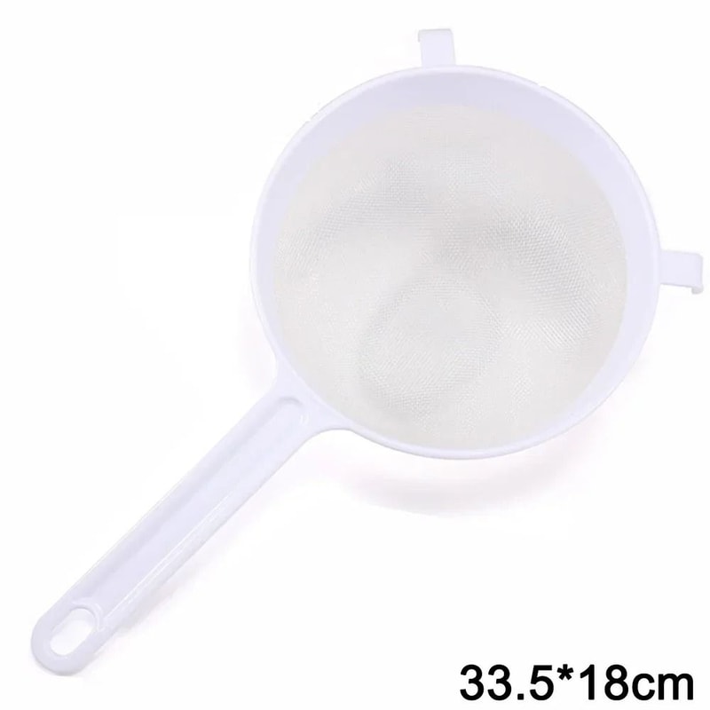 Fine Mesh Plastic Kitchen Strainer Premium Nut Milk Coffee Sieve System With Ergonomic Handle 9