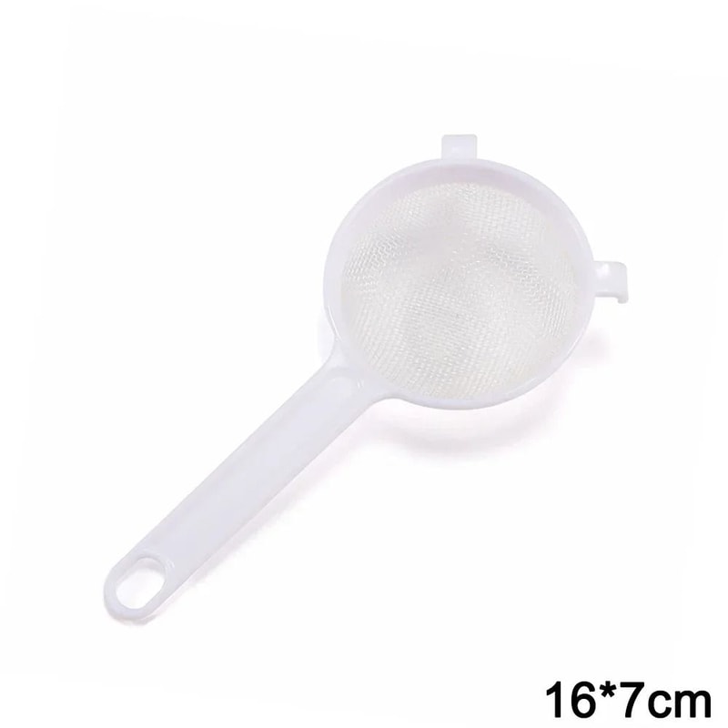 Fine Mesh Plastic Kitchen Strainer Premium Nut Milk Coffee Sieve System With Ergonomic Handle 6