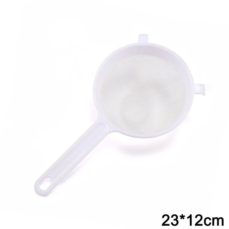 Fine Mesh Plastic Kitchen Strainer Premium Nut Milk Coffee Sieve System With Ergonomic Handle 7
