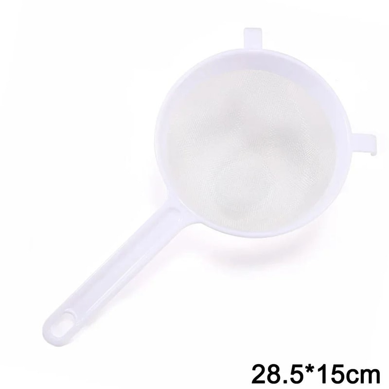 Fine Mesh Plastic Kitchen Strainer Premium Nut Milk Coffee Sieve System With Ergonomic Handle 8